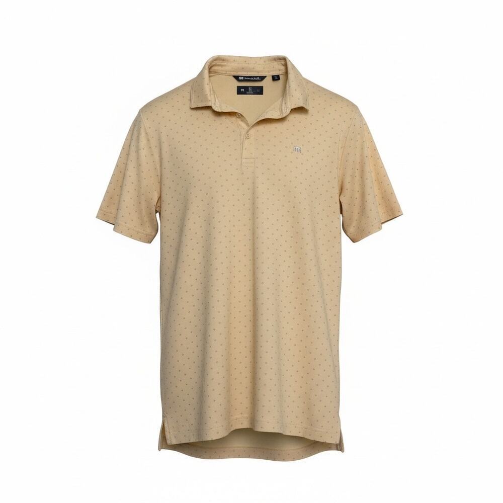 TrsvisMathew Heather Golden Cream Printed Bamboo Calm Classic Fit Polo TShirt XL